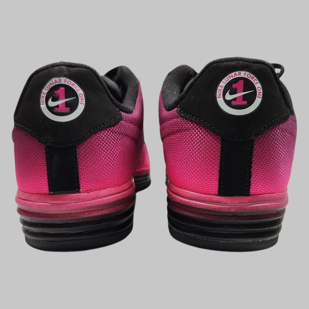 Nike Lunar Air Force 1 VT Mesh GS Pink Foil Black 599232-600 Sneakers Size 5Y - Picture 4 of 6
